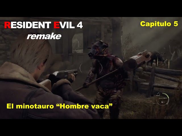 Resident evil 4 remake en Español (capítulo 5) El minotauro "Hombre vaca" Guía completa