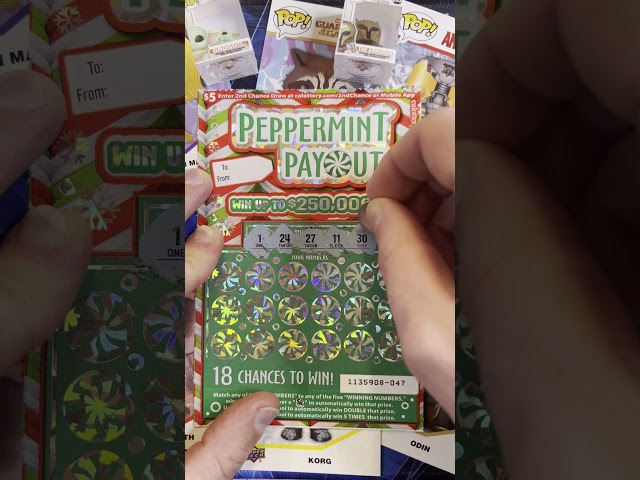 🍬Unwrap the Fun: CA Lotto Peppermint Payout Scratcher🍬 (Video 58)#scratchers #lotterywinner