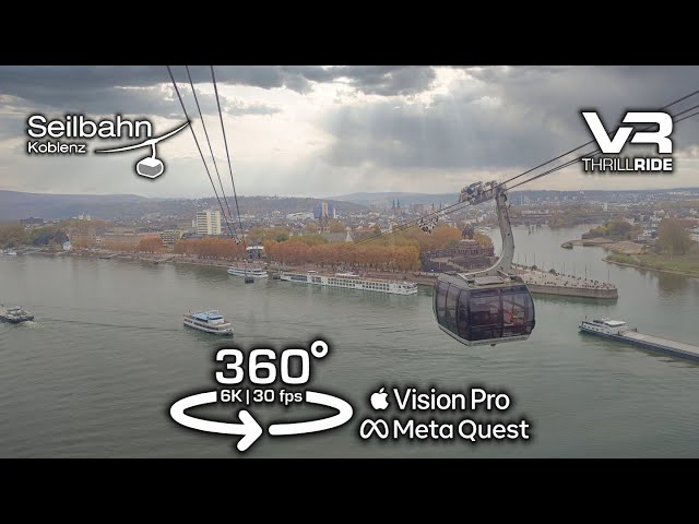 Soaring to the Deutsches Eck: A 360° Koblenz Cable Car - A Virtual Ride Experience over the Rhine