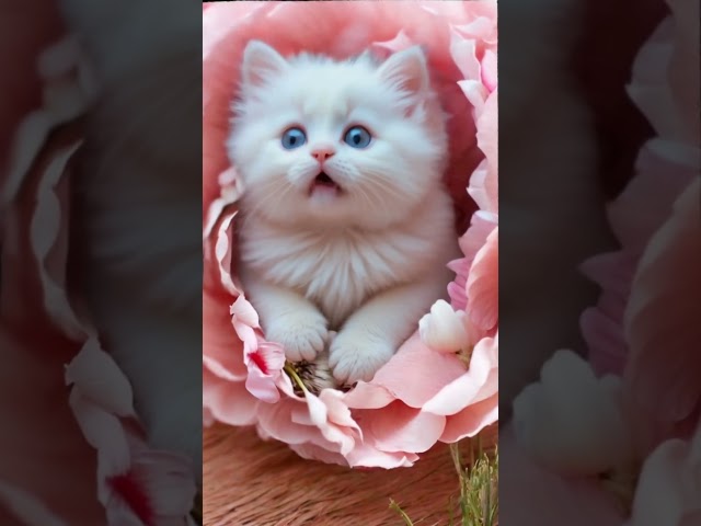 😘 This cute kitten brings you happiness and joy ❤️#cat #cute #catsound