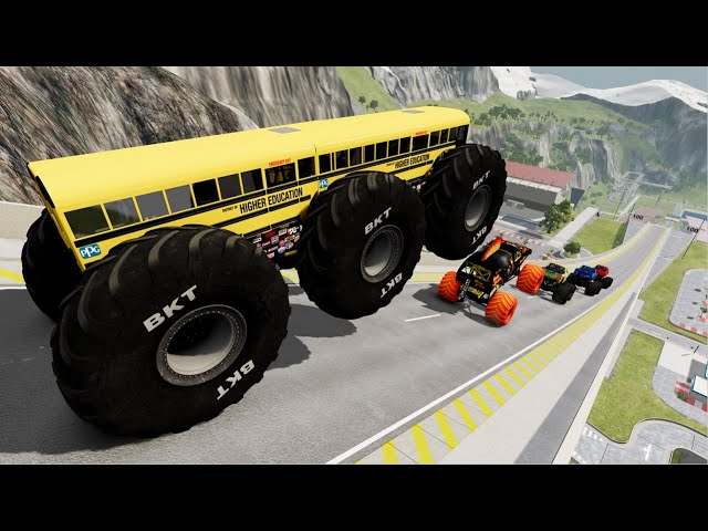 Epic Hight Speed Monster Truck Jump & Crash #027 | BeamNG Drive