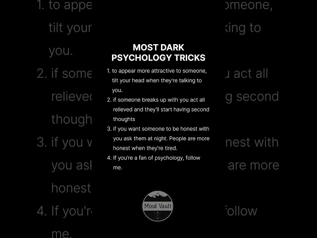 Most dark psychology tricks ?