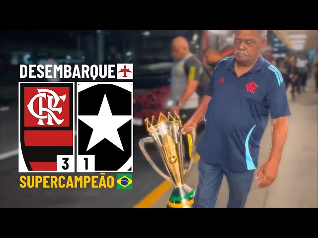 VEJA O DESEMBARQUE DO FLAMENGO CAMPEÃO DA SUPERCOPA DO BRASIL 2025