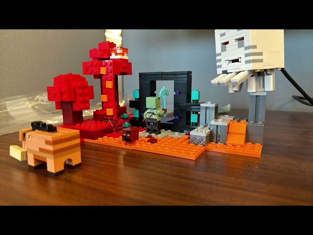 Minecraft Lego set stop motion video