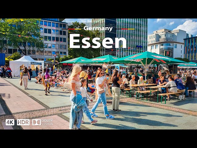 Essen, Germany 🇩🇪 Summer Walking Tour ☀️ 4K 60fps HDR | Exploring the City Center, 2023