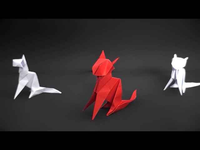 How to Fold an Origami Cat - Intermediate level