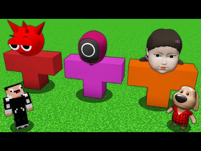 I SPAWN INCREDIBOX SPRUNKI HORROR & SQUID GAME 2 in Minecraft - Gameplay - Animation