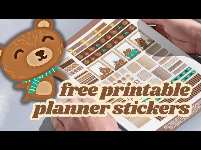 Get these free printable journal stickers for Hobonichi Cousin and Hobonichi Weeks | Journal with me