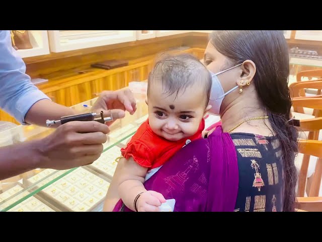 Vaidehi’s Ear Piercing# Kathu kuthu🥰🥰🥰