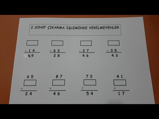 2.sınıf çıkarma işleminde verilmeyenler @Bulbulogretmen  #matematik #2sınıf #eksilen #çıkan #fark