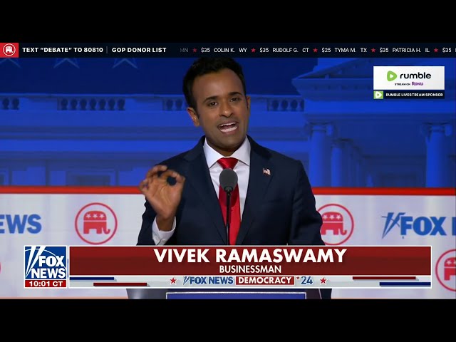 Vivek Ramaswamy's Closing Statement, First Republican Debate