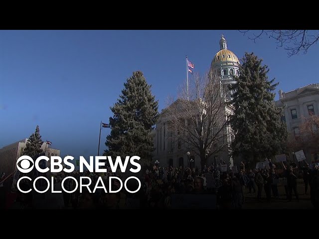 Protesters gather at Colorado State Capitol in protest of President Trump's action