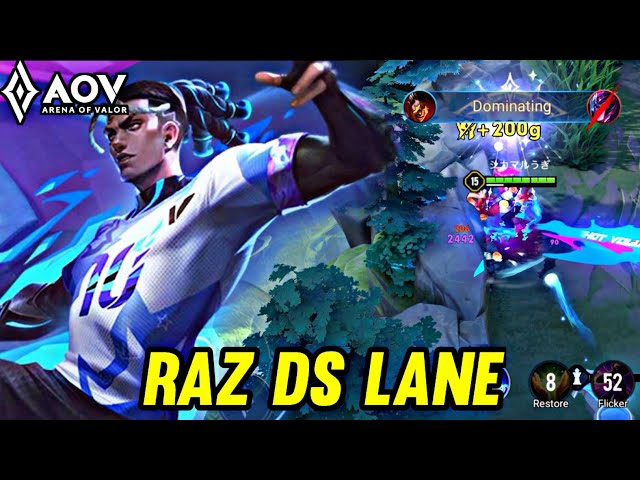 AOV : RAZ GAMEPLAY | IN DS LANE - ARENA OF VALOR LIÊNQUÂNMOBILE ROV