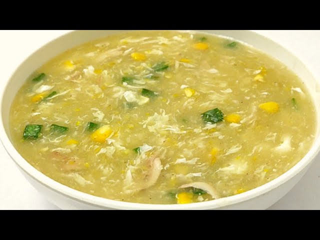 Easy Chinese Chicken Corn Soup | Healthy , Restaurant style Chicken Corn Soup by Ashus Delicacies