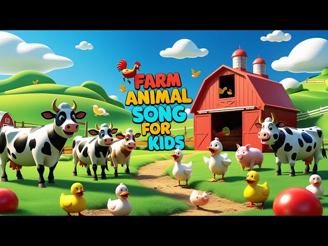 Farm Animal Song for Kids | Moo, Quack, Oink | Fun Kids Music & Learning Song for Kids | Sing Along