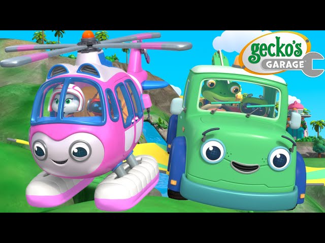 Helena Helicopter vs Tilly Towtruck Race! | Gecko's Garage | Trucks For Children | Cartoons For Kids