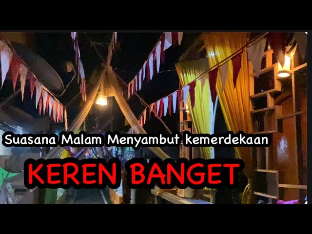 Suasana malam di Rw 06 kelurahan mekarsari Kota Banjar menyambut hari kemerdekaan indonesia.