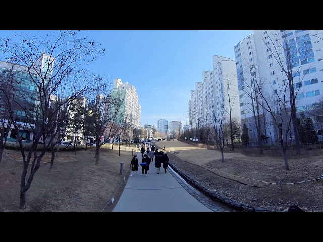 360°walk on Gyeongui train line forest Road