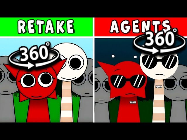 360° VR Incredibox Sprunki: Retake But Agent Sprunkis Version - Normal vs Horror