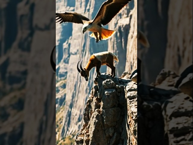 Eagle Attack Mountain Goat 🦅🐐#shorts #ytshorts #shortsvideo #animals