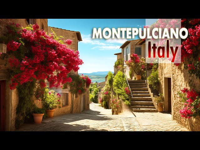 Walking tour 4K60 HDR - Tuscany, Italy - Montepulciano