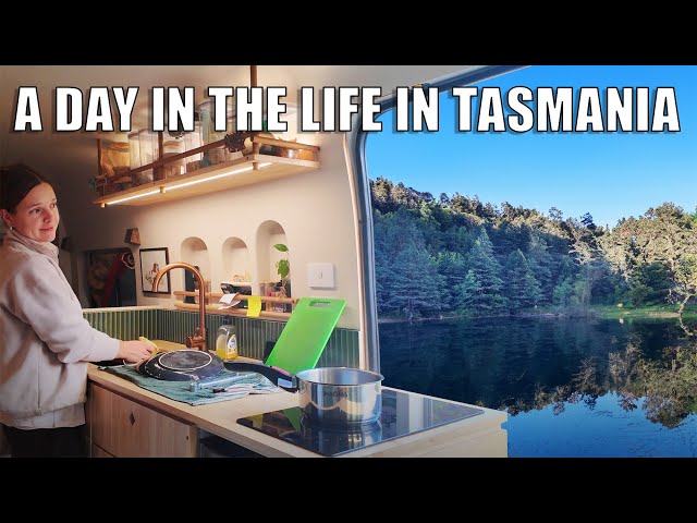 Off Grid Van Camping in the Forests of Tasmania: A Vanlife Cooking Adventure | Day in the Life