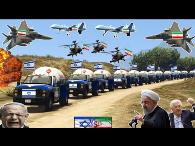 IRANIAN FIGHTER JETS & HELICOPTER ATTACK TO DESTROY ISRAELI ARMY SECRET  VEHICLE WEAPON SUPPLY.#GTA5