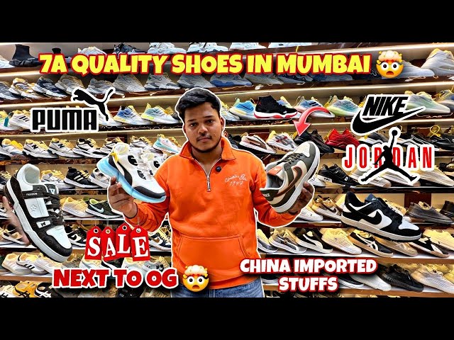 Cheapest 7A Quality Shoes In Mumbai | First Copy Branded Shoes Market | 9A Quality Shoes Shop