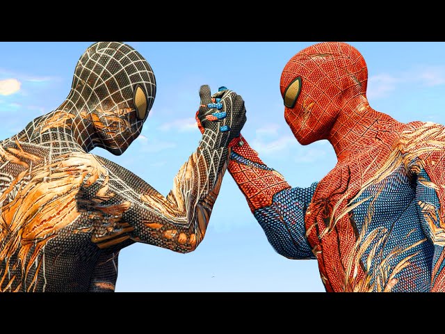 Spiderman 2002 vs Black Spider-Man 2002 - What If Battle Superheroes