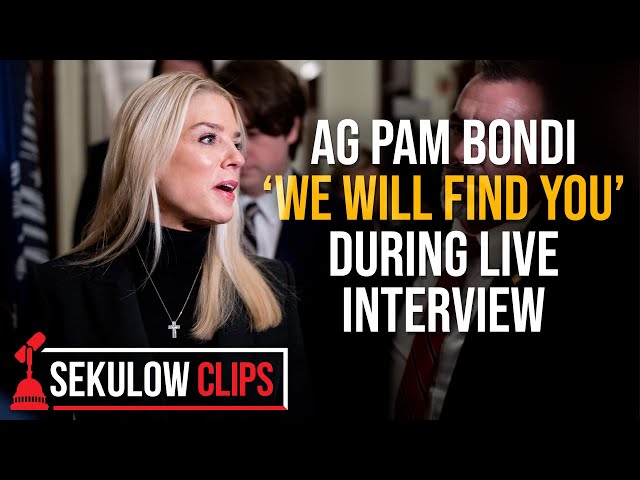 AG Pam Bondi: ‘We Will Find You’ During LIVE Interview