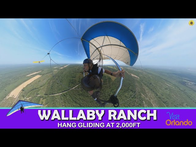 Experience Hang Gliding at 2,000ft above Orlando, Florida in stunning 4K 360 | Wallaby Ranch