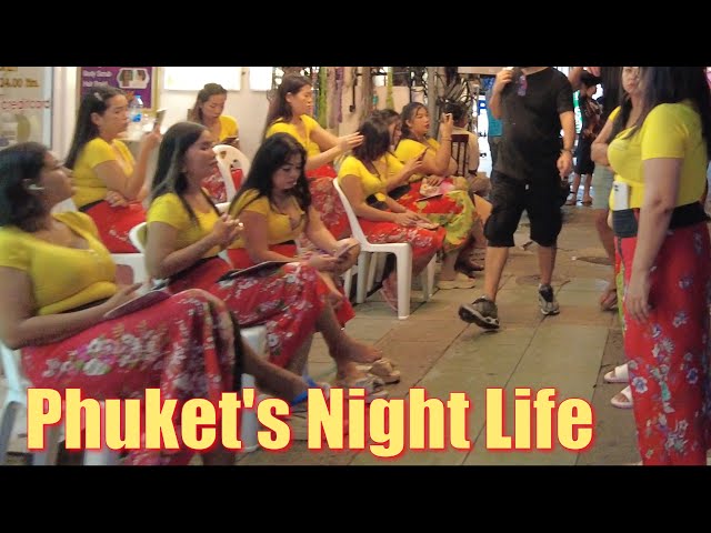 Patong. Phuket Evening Walk. 4K. Thailand.