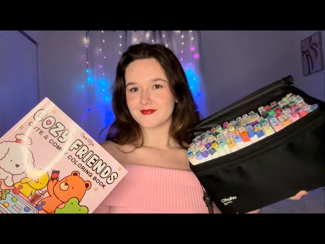 🎨 ASMR  | Coloring with Ohuhu Markers | Coco Wyo Coloring Book🖌️