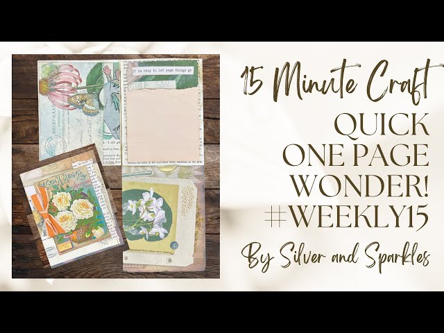 Wednesday Weekly 15 Minute Paper Craft Challenge!  Quick One Page Wonder Folio!  #weekly15