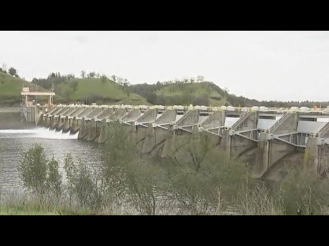 Nimbus Dam continues spilling water after heavy rainfall