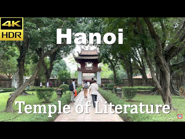 4K HDR | Walking Tour Temple of Literature Van Mieu Quoc Tu Giam in Hanoi | Vietnam 2023