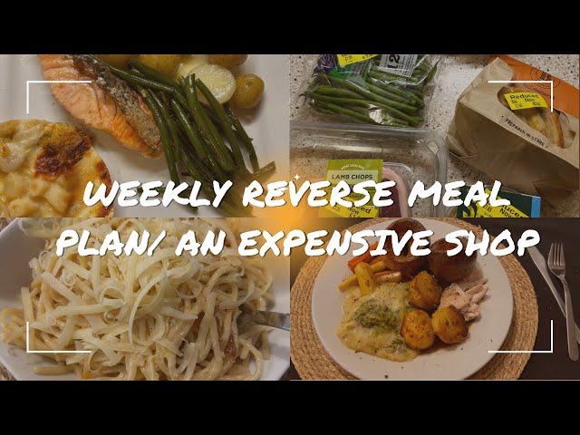 WEEKLY REVERSE MEAL PLAN AND A RATHER EXPENSIVE SHOP!