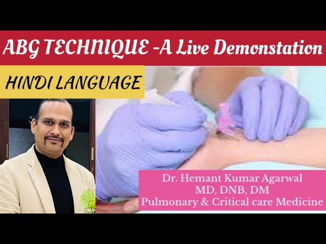 ABG Technique- (HINDI)A Live Demonstration on Patient #ABG #Acid Base Balance @Dr Hemant K Agarwal