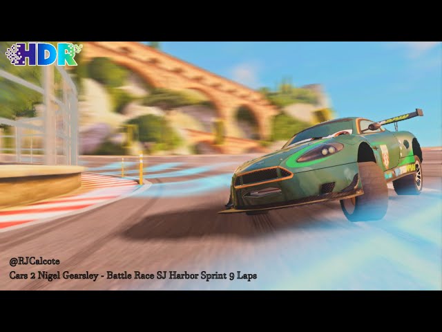 [HDR] Cars 2 The Video Game | Nigel Gearsley - Battle Race (SJ) | Harbor Sprint 9 Laps