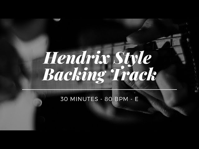 Hendrix Style Backing Track in E Blues - 80 bpm