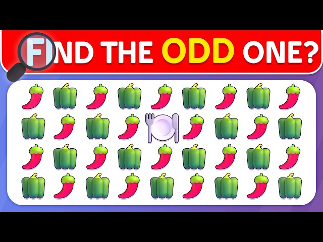 Emoji Odd One Out 🫑🌶️ - Test Your Observation Skills!