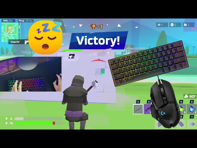 Chill 1v1.lol ASMR 😴 Keyboard Sounds 250+ FPS Gameplay