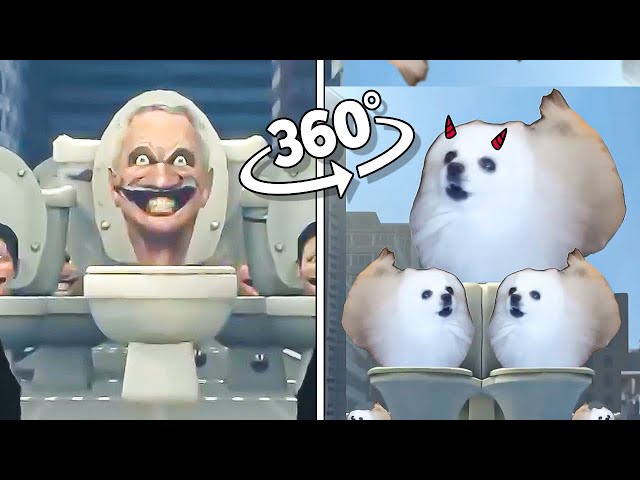 Skibidi Toilet vs Dog Toilet 14 | 360º VR (NEW)