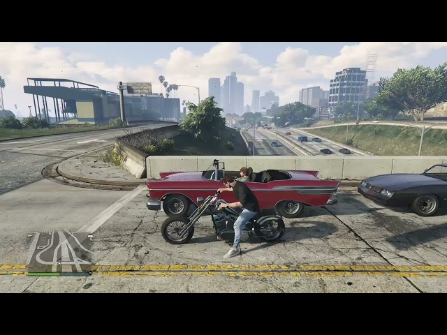 10 Minutes cruising around GTA 5 on a motorbike | Did that bus disappear?