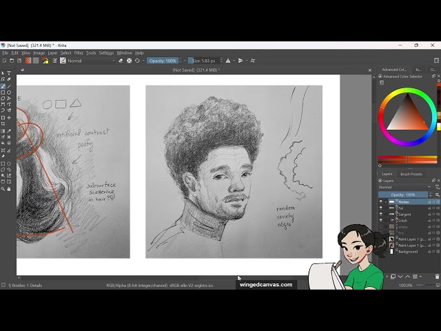 How to Draw HAIR Workshop | XPPen x Winged Canvas 1