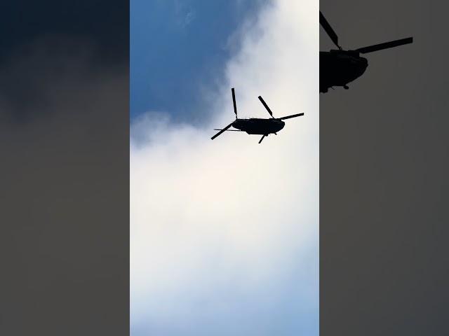 U.S. Army UH-47 chinook flying so low I could feel the wind from the blades