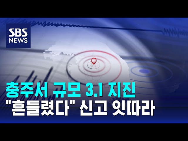 충주서 규모 3.1 지진…"흔들렸다" 신고 잇따라 / SBS