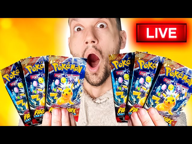 LIVE ÉPICA DE QUINTA! ABRINDO PACOTES CARTAS POKEMON DE EVOLUÇÕES PRISMATICAS! CAPITÃO HUNTER