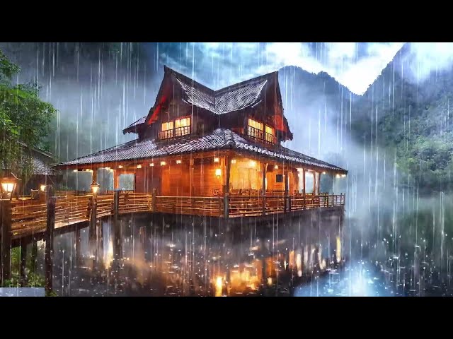 Sleep Better Tonight with ASMR Rain Sounds in a Cozy Wooden House