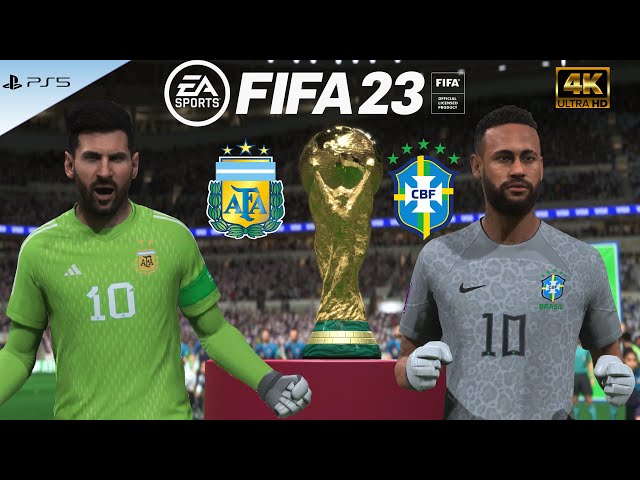 MESSI or NEYMAR? Who is better goalkeeper? ARGENTINA vs BRAZIL, PS5, 4K